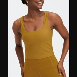 Fabletics Mustard Crop Top